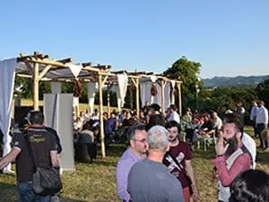 Visitors at the first Cigar & Tobacco Festivals in San Giustino
