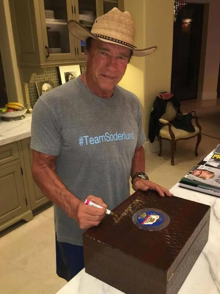 Arnold Schwarzenegger Daniel Marshall Humidor